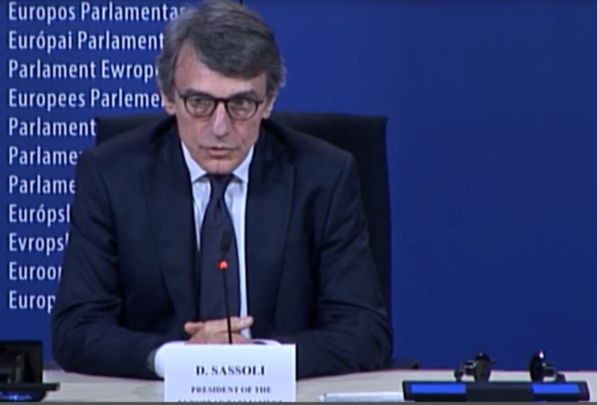 Parlamento europeo: Conferenza stampa Sassoli, Ecco il video